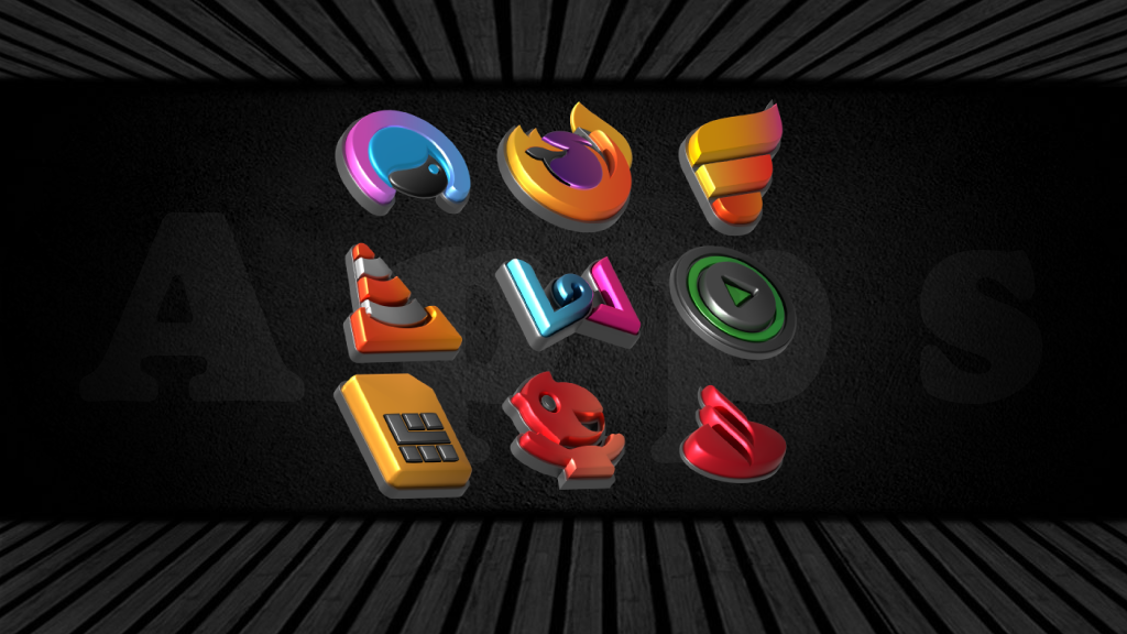 Auric Dark 3d Icon Pack