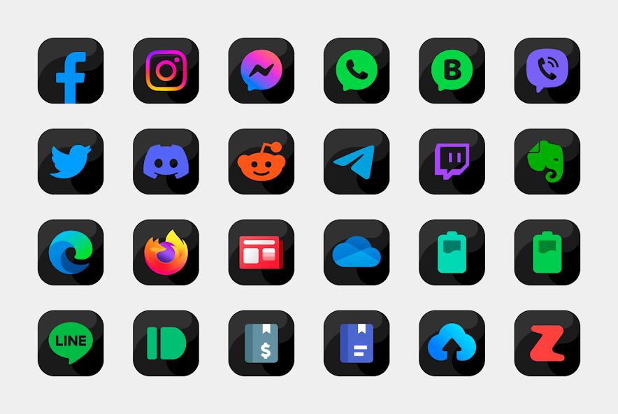 Bastis Black – Icon Pack