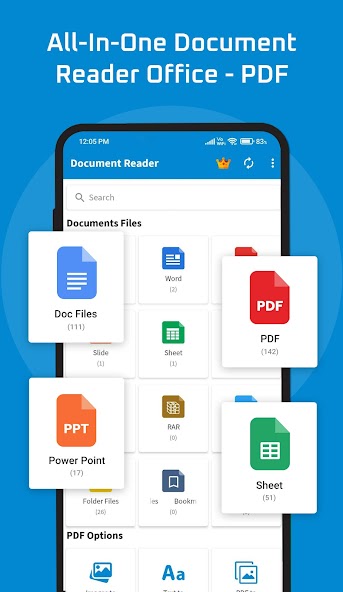 Document Reader: PDF, DOC, PPT