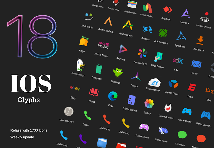 IOS 18 Glyphs Icons