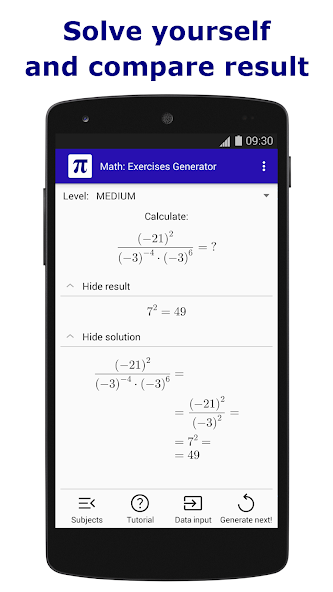 Math: Exercises Generator