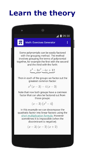 Math: Exercises Generator