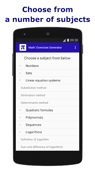 Math: Exercises Generator