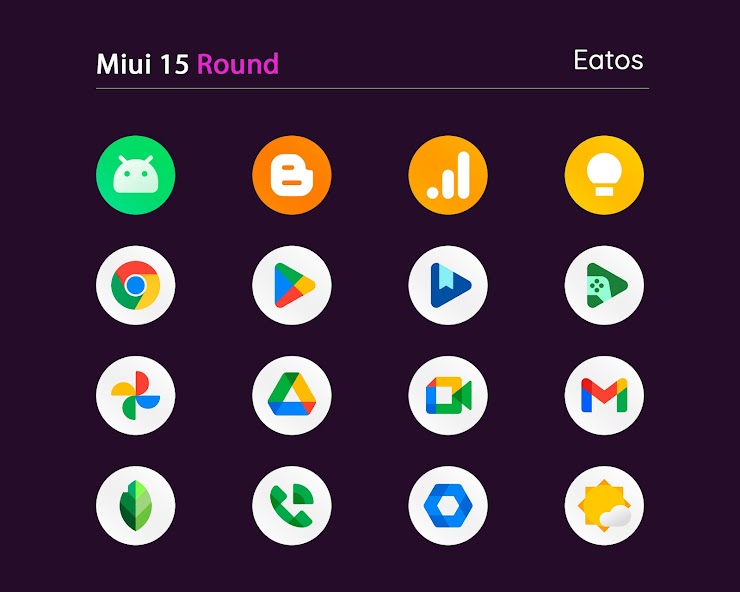 Miui 15 – Icon Pack (Round)