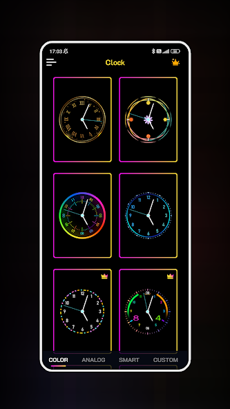 Neon Clock Wallpaper