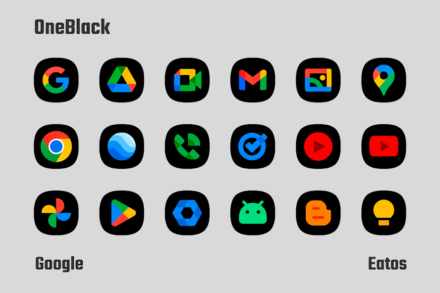 OneBlack – Icon Pack