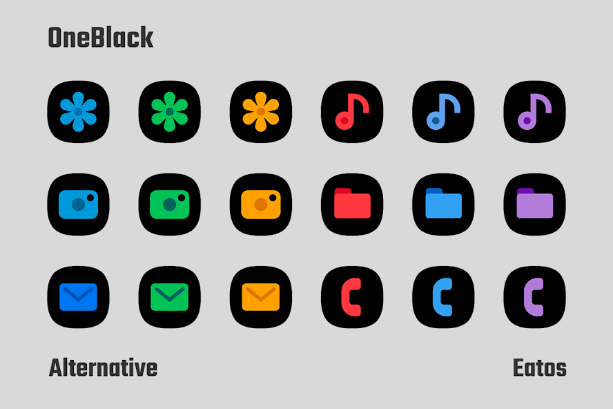 OneBlack – Icon Pack