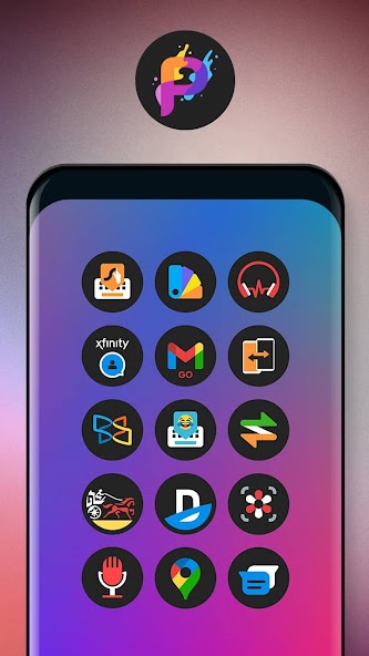 Pix Up Dark Material Icon Pack