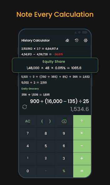 Simple Calculator with History