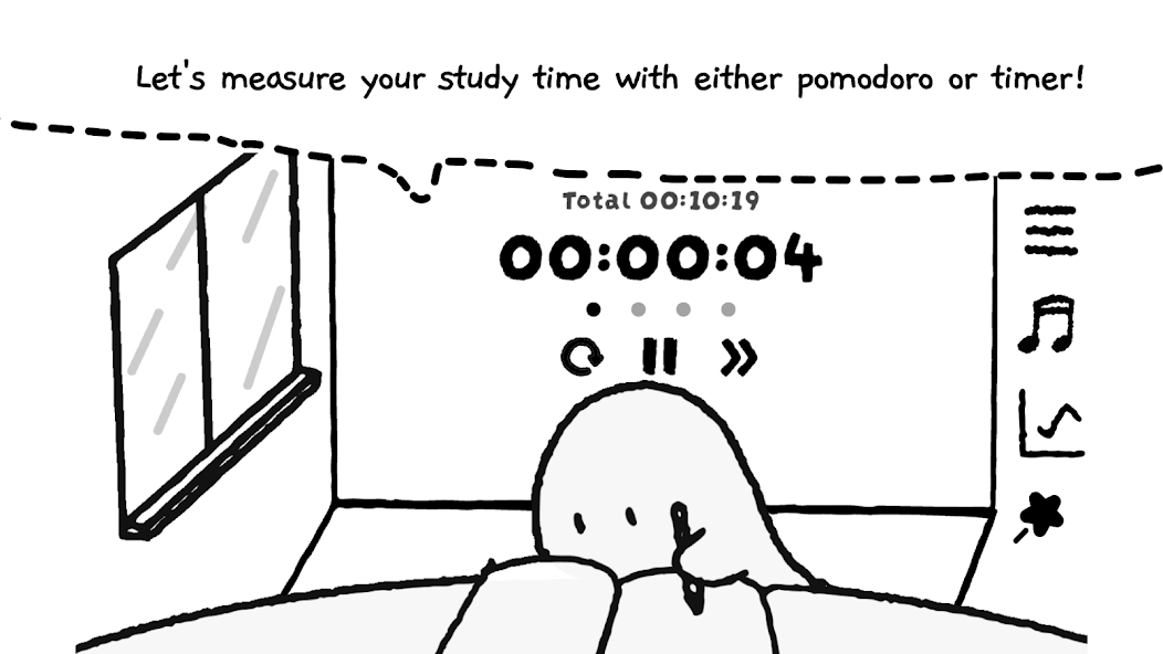 Study Time With Rain: Pomodoro