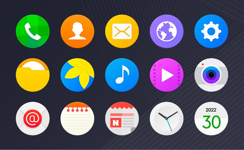 TouchWiz – Icon Pack (Round)