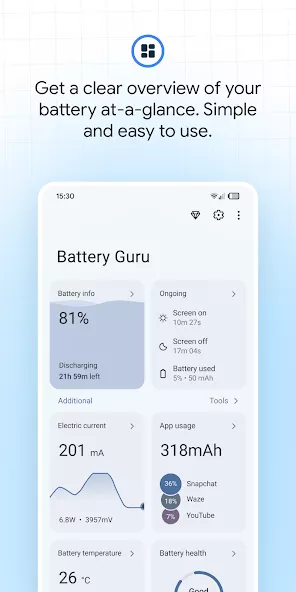 Battery Guru – Battery Monitor – Battery Saver — screenshot 1
