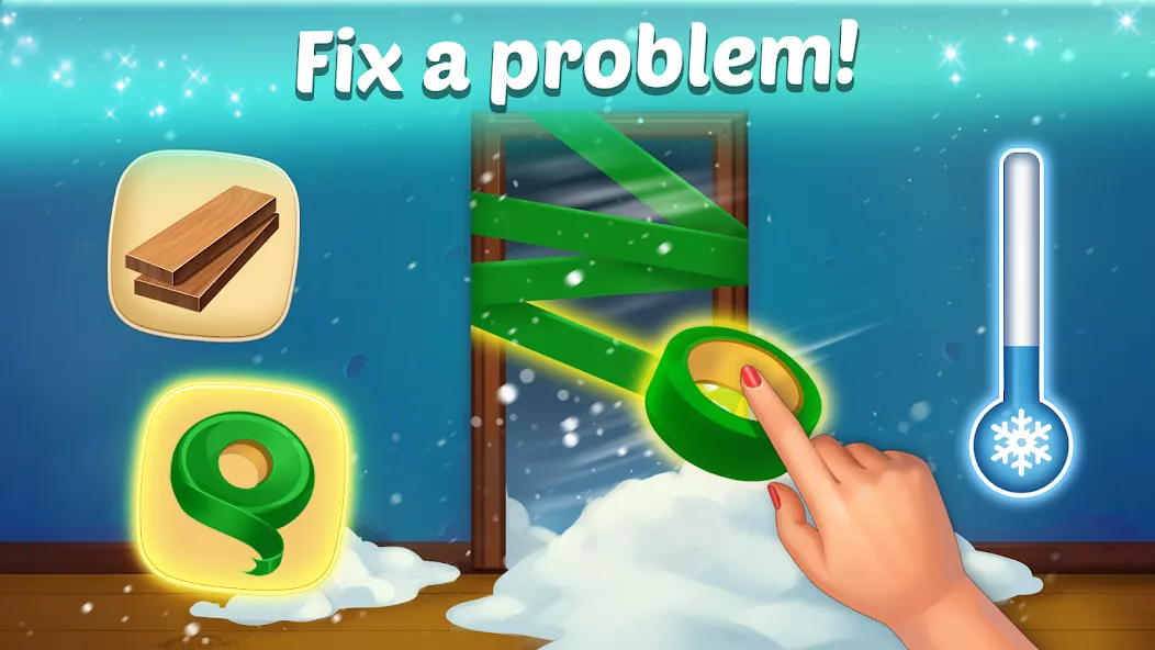 Family Hotel: Romantic story decoration match 3 — screenshot 1