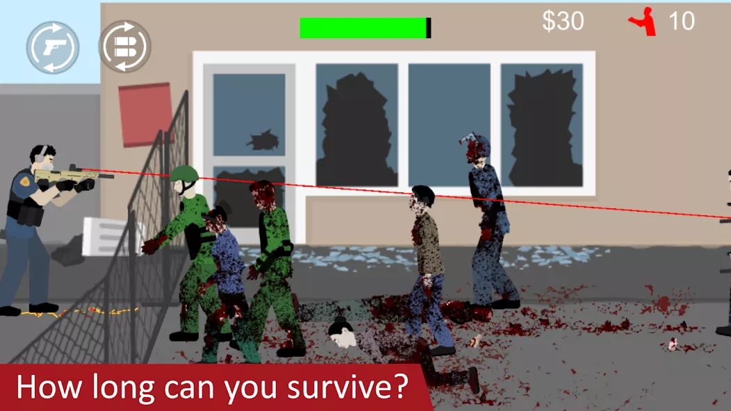 Flat Zombies: Defense & Cleanup — screenshot 1