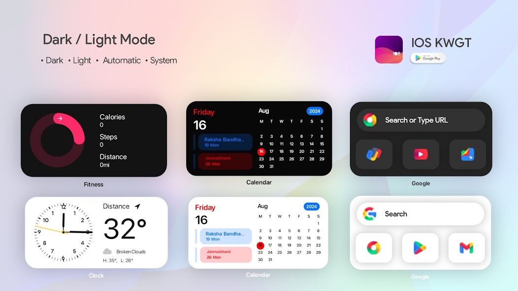 iOS KWGT – iOS 18 Inspired