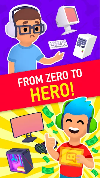 Idle Streamer tycoon – Tuber game — screenshot 1