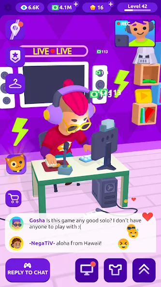 Idle Streamer tycoon – Tuber game — screenshot 1