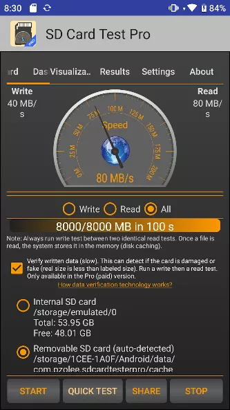 SD Card Test Pro — screenshot 1